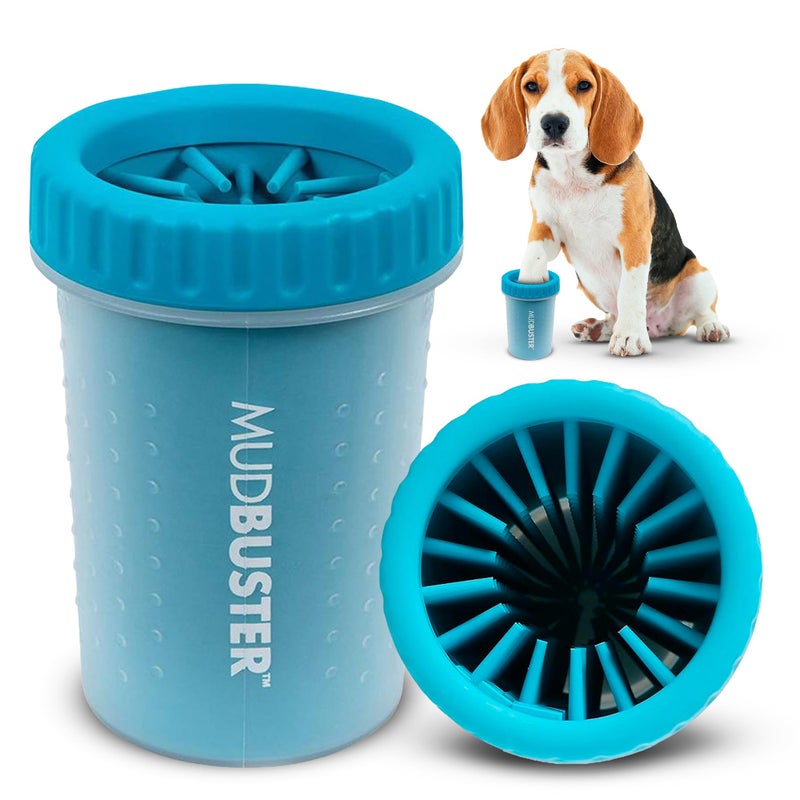 Dexas MudBuster Portable Dog Paw Cleaner, Medium, Blue - Premium Quality Pet Supplies and Accessories - Image 1